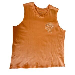 Grayson Social NWT Sunshine‎ Beach Great Surf California Muscle Tank XL Orange